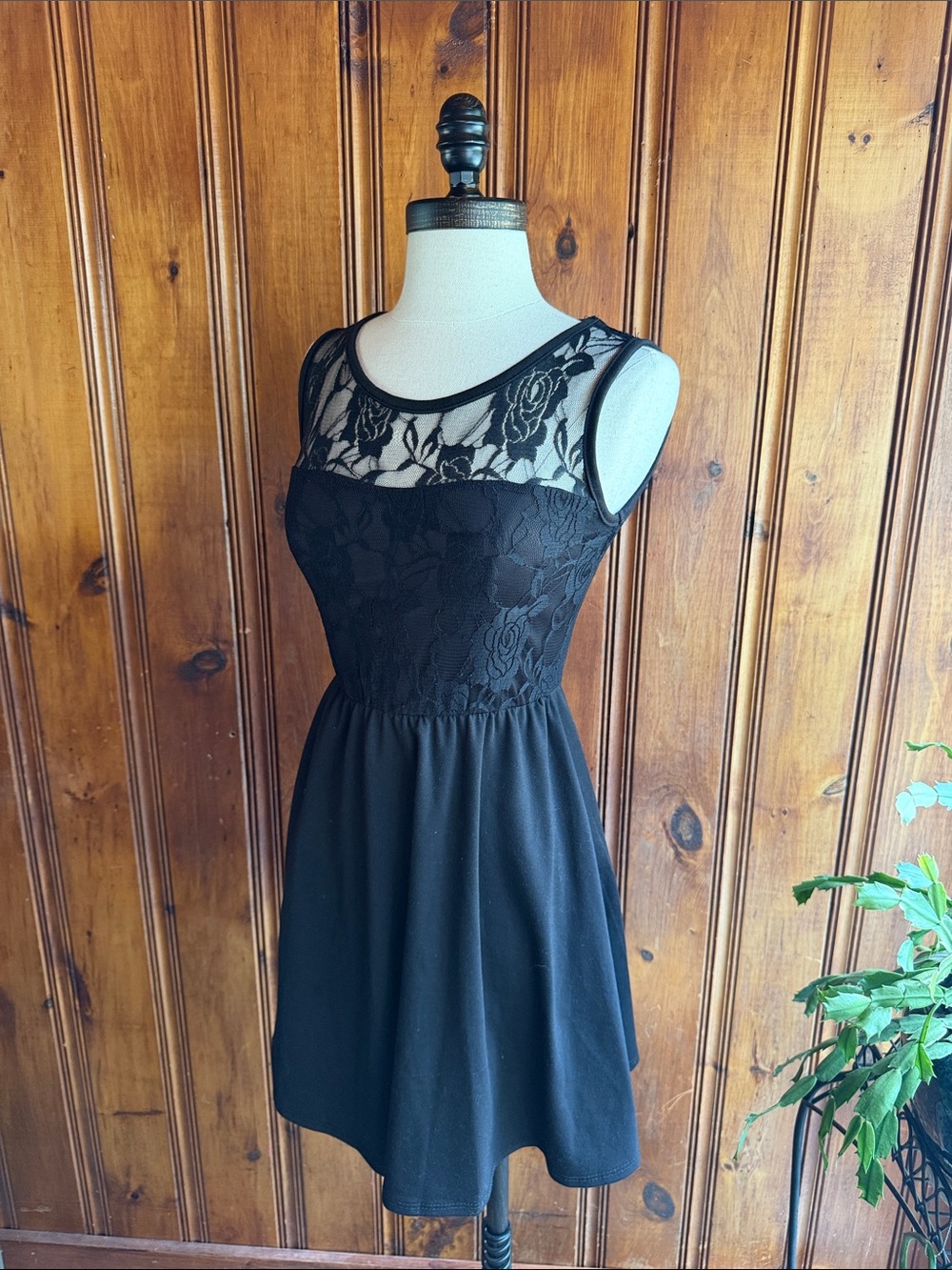 Pinc Black Lace Mini Dress